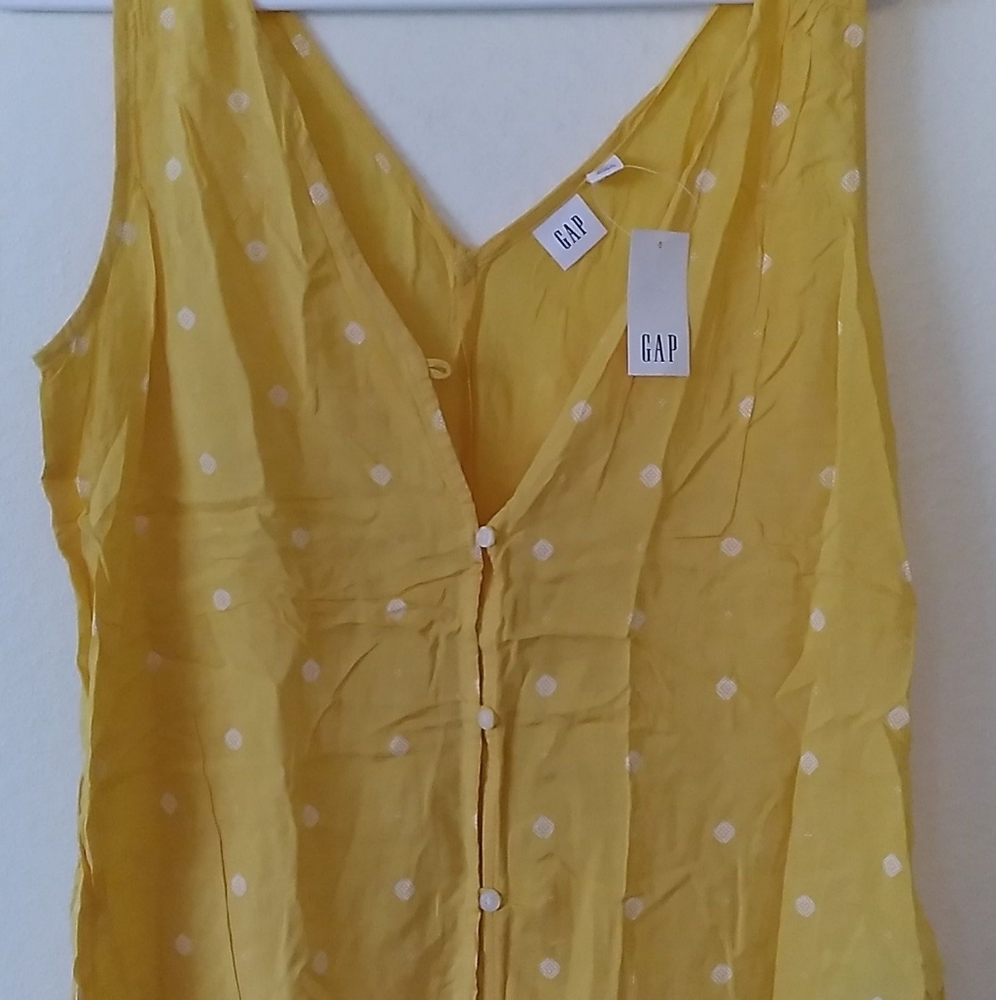 Yellow polka dot Gap tank top